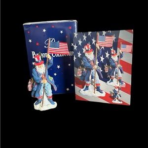 New Pipka Patriotic Christmas Santa with USA Red/White/Blue. In original box